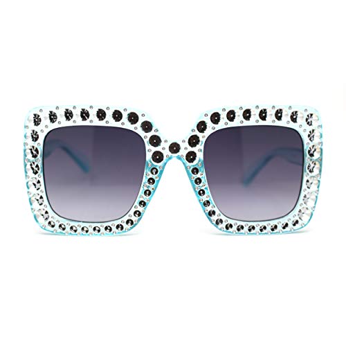 Kids Size Girls Bling Concave Engraving Iced Out Rectangular Butterfly Sunglasses