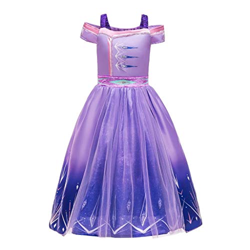 Dressy Daisy Girls39 Ice Princess Snow Queen 2 Purple Fancy Dress Up Gown Halloween Costume with Accessories