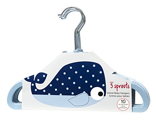 3 Sprouts Baby Hangers â Velvet Closet Clothes Organizers for Nursery 3 Count Pack of 1