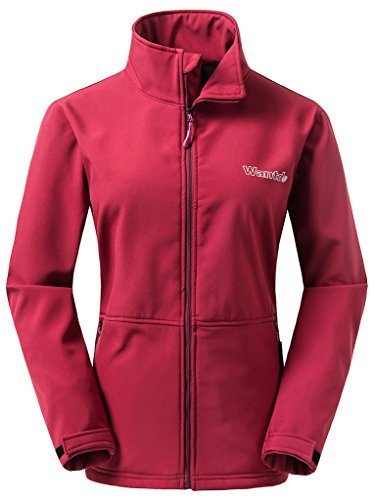 Womens Soft Shell Jacket by Wantdo Ultralight SpringFall Fleece Jacket with Windproof Outer Shell for Running