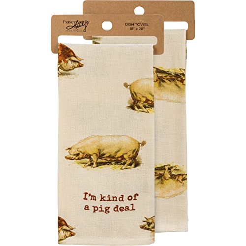 Primitives by Kathy I39m Kind of A Pig Deal Decorative Kitchen Towel