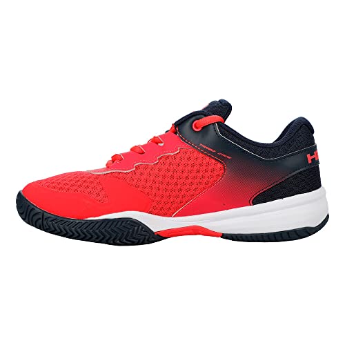 HEAD UnisexChild Junior39s Sprint 30 Tennis Court Shoes for KidsMidnight NavyNeon Red 6