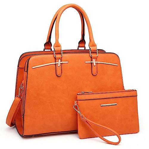 Women Handbag Wallet Tote Bag Shoulder Bag Hobo Bag Top Handle Satchel Purse Set 2pcs w 3 Compartments