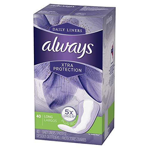 Long Unscented Always Xtra Protection Daily Liners 40 Count