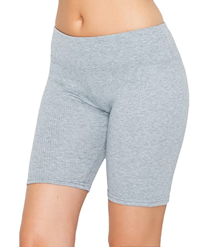 ALWAYS Women39s Ribbed Yoga Shorts  Premium Soft High Waist Rib Knit Short Pants