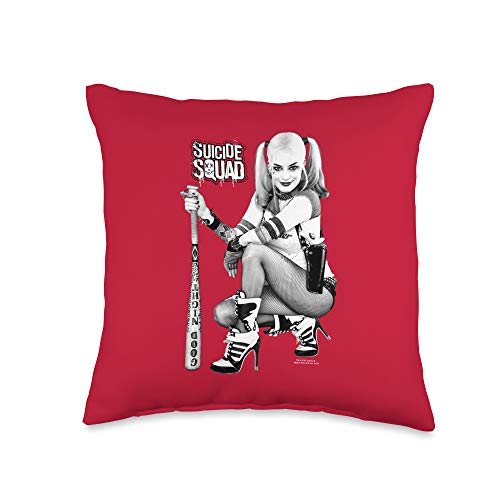 Suicide Squad Harley Quinn Kneel Throw Pillow 16x16 Multicolor