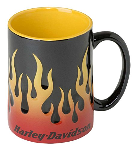 HarleyDavidson Core Sculpted Flames Coffee Mug 15 oz  Black HDX98604