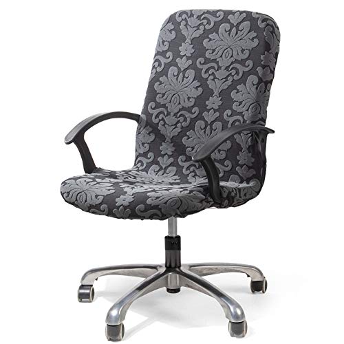 WOMACO Office Chair Covers Stretch Computer Chair Slipcover Stretchable Washable Universal Desk Chair Covers Modern Simplism Style High Mid Back Boss Chair Slipcover Black Large