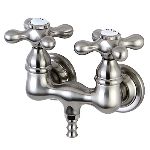 Kingston Brass CC37T8 Vintage Leg Tub Filler Satin Nickel338Inch Center