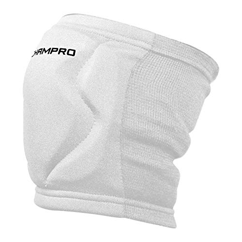 CHAMPRO MVP LowProfile Volleyball Kneepad Large White A3001WL