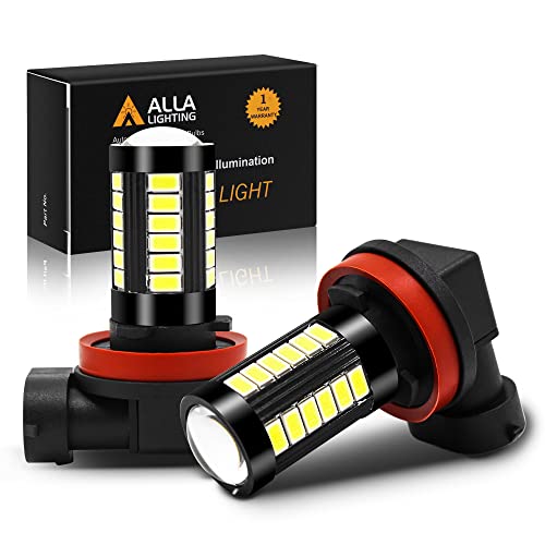 Alla Lighting H16 LED Fog Light Bulbs H8 H11 H8LL H11LL 6000K Xenon White 2800lm Super Bright 5730 33SMD for Cars Trucks