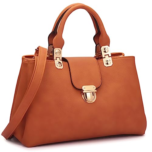 Dasein Ladies Vegan Leather TopHandle Satchel Bag for Everyday Use