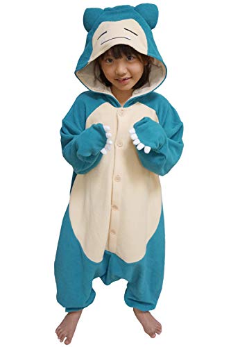 SAZAC Kigurumi  Pokemon  Snorlax  Onesie Jumpsuit Halloween Costume  Kids Size 59 Year Old Blue