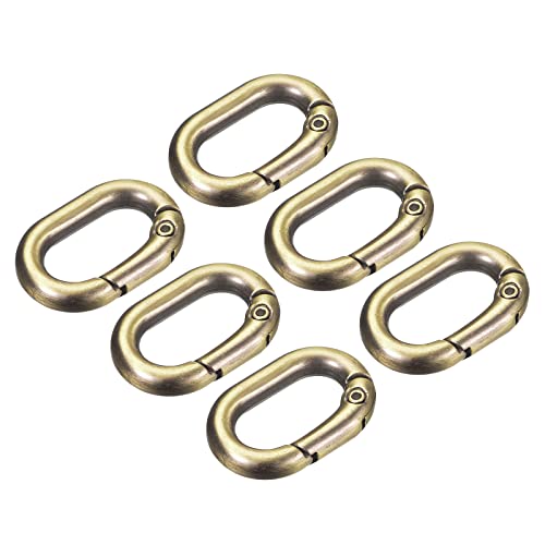 uxcell Spring Oval Ring Round Spring Snap Clip Trigger Spring Keyring Buckles for Bags Purses Keychains