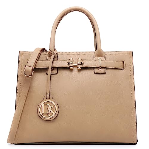 Dasein Women Satchel Purses Handbags Belted Tophandle Work Tote Shoulder Bags with Long Strap