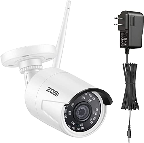ZOSI ZG2323M Addon Camera 3MP Wireless IP Network Camera Weatherproof Outdoor Indoor Security Camera with Night Vision Only Compatible with ZOSI Wireless NVR Recorder ModelZR08JP