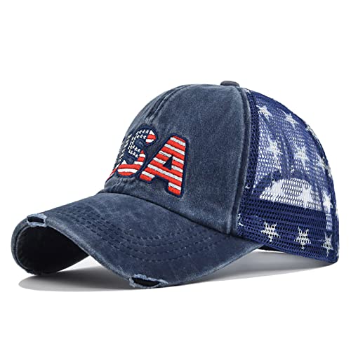 LOKIDVE Men39s USA American Flag Baseball Cap Embroidered Polo Style Military Army Hat