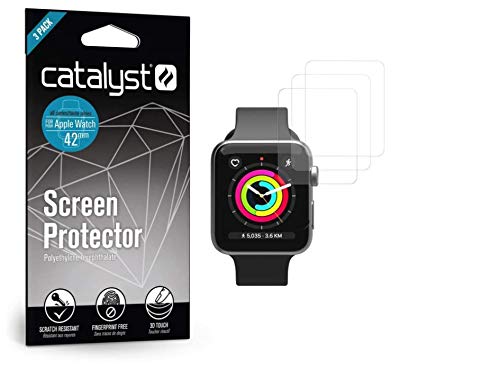 Apple Watch Screen Protector  42mm Screen Protector for Series 3 Series 2  Series 1 3 Packs Full Coverage Protective Film Ultra Clear  Thin AntiScratch iWatch Protection