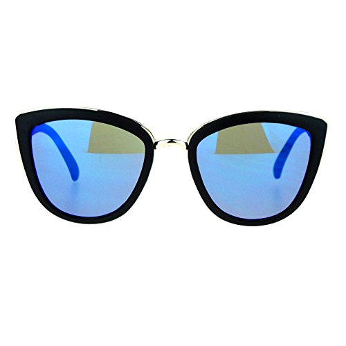 SA106 Womens Color Mirror Mirrored Lens Oversize Cat Eye Sunglasses