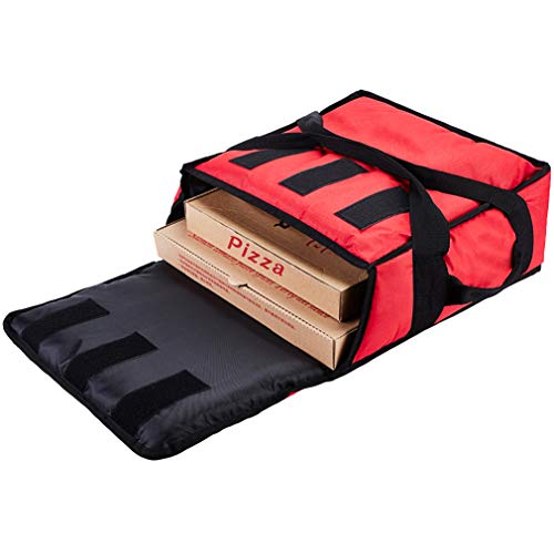 YOPRAL Pizza Bag Thermal Pizza Delivery Bags Insulated Commercial Food Delivery Bag Pizza Boxes Professional Polyester Warmer Carrier for 312 or 314 Green 15X15X7