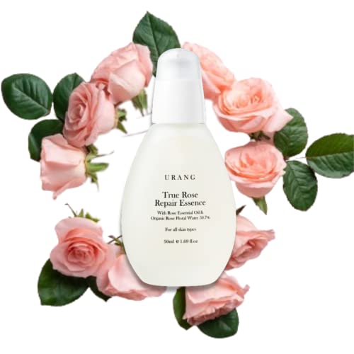 URANG True Rose Repair Essence  Organic Natural Deep Healing  Calming Face Moisturizer Supports Calming Redness  For All Skin Types Oily Dry  Sensitive  Natural Skincare for Women Men