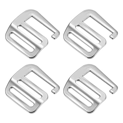 uxcell Metal G Hooks Webbing Buckles GHook Wave Buckle Adjuster Slide Buckle for Backpack Straps Webbing