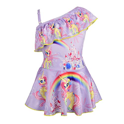 Dressy Daisy Girls Unicorn One Piece Bathing Suit Swimsuit Swimwear Swimming Dress Swim Skirt