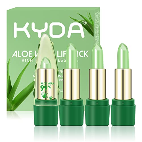 Ownest 3 Pcs Aloe Vera Lipstick Magic Temperature Color Change Lipstick Lip Blam Moisturizing Long Lasting Lip Makeup