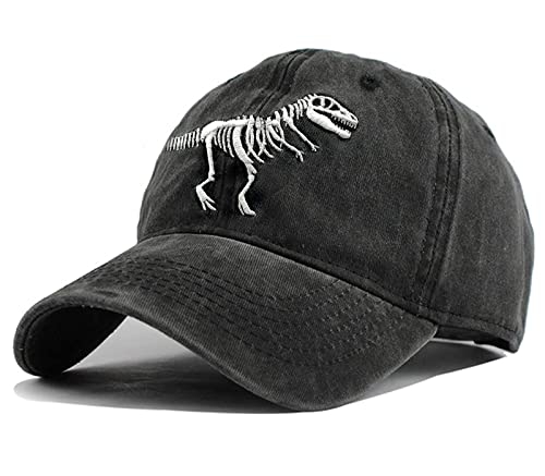 LOKIDVE Men Women Dinosaur Hat Embroidered TRex Skeleton Baseball Cap