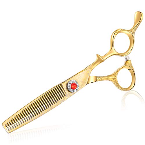 JASON 6 Inch Barber Hair Cutting Shears Professional Salon Slide Cut Scissors Razor Edge Hairdressing Slicer Japanese Stainless Steel Haircut Slicing Shear for Men Women