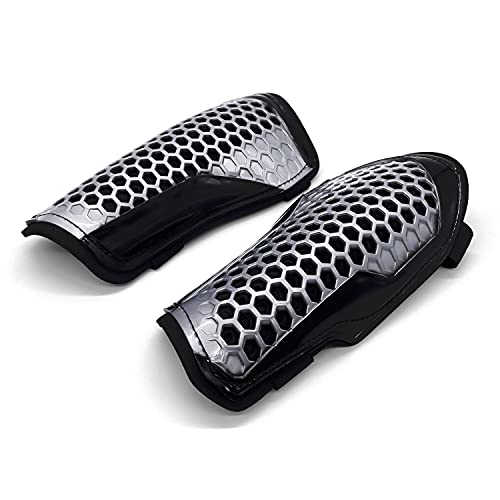 Silfrae Soccer Shin Guards Adjustable Leg Pads Impact Resistance Child and Adult 1Pair