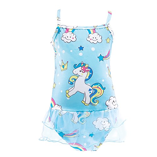 Dressy Daisy Girls Unicorn One Piece Bathing Suit Swimsuit Swimwear Swimming Dress Swim Skirt