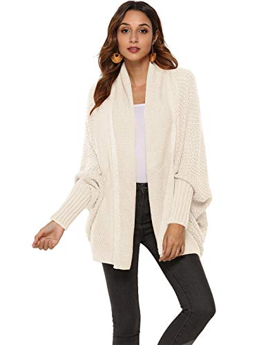 AnnaKaci Women39s Batwing Sleeve Knit Wrap Sweater Oversized Open Front Kimono Cardigan Outwear