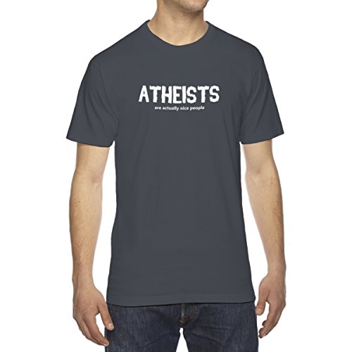 Atheists are Actually Nice People Men39s Cotton Crew Neck TShirt