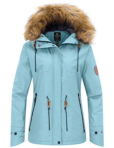 Winter Snow Coat Insulated Fleece Parka Parkas for Women by Wantdo Waterproof Ski