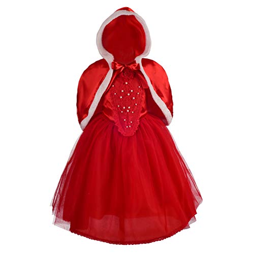 Girls Dressy Daisy Princess Costume with Cloak for Holiday Halloween and Other Fancy Occasions