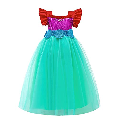 Dressy Daisy Princess Mermaid Costume Fancy Dress Up for Toddler Little Girls Halloween Birthday Party Outfits