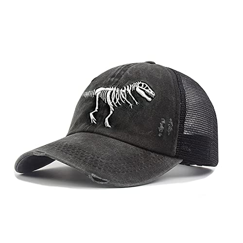 LOKIDVE Men Women Dinosaur Hat Embroidered TRex Skeleton Baseball Cap