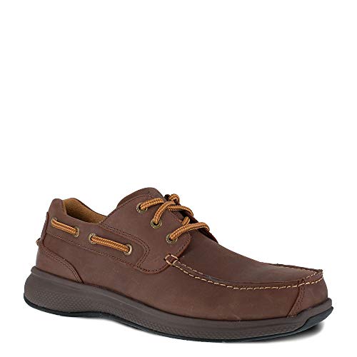 Florsheim Work Bayside Slipon ST Mens Oxford E US Brown