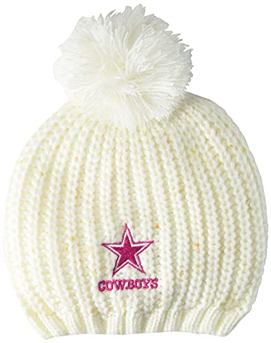 NFL Dallas Cowboys Youth Pink Nep Yarn Beanie WHITEPINK YOUTH