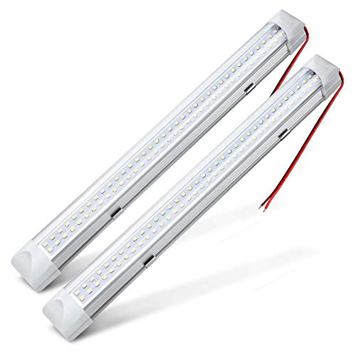 MICTUNING 135Inch Interior LED Light Bar TwoPack 35W 72LED Lamp OnOff Switch Included for Cars Vans Trucks Campers and Boats