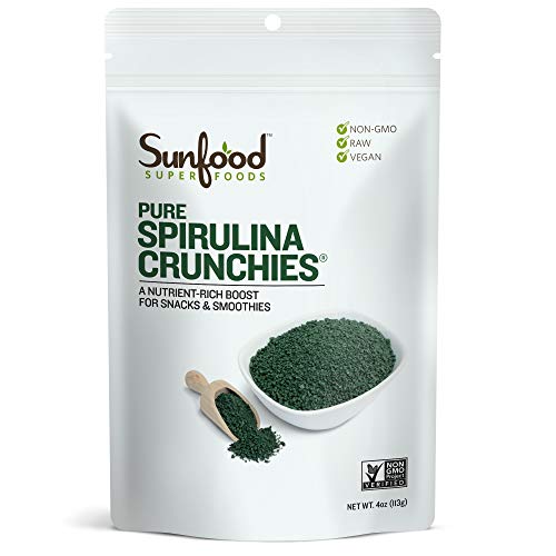 Spirulina Crunchies Tablets 4 oz Bag Sunfood Superfoods