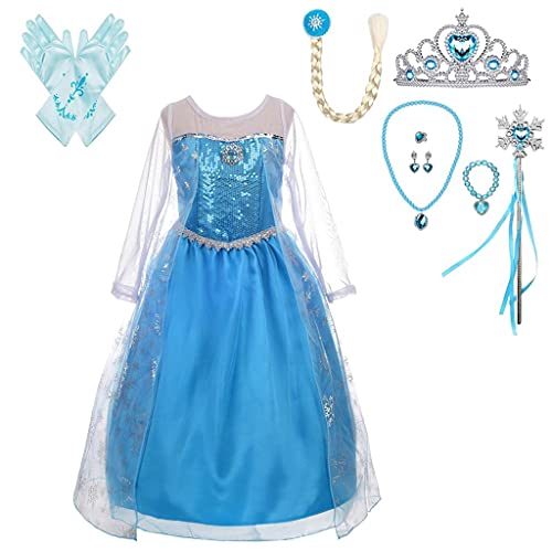 Dressy Daisy Girls39 Ice Princess Dress Costume Birthday Halloween Christmas Fancy Party Outfit Size 212