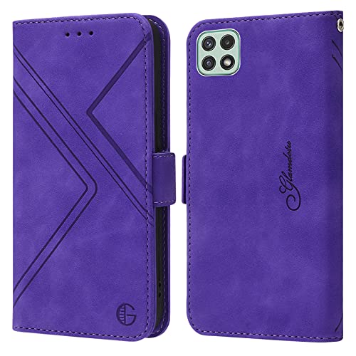 ALILANG Case for Samsung Galaxy A22 5G Wallet Case with RFID Blocking Credit Card Holder Stand Magnetic Flip Book PU Leather Cover Case for Samsung A22 5G Phone CaseBlack