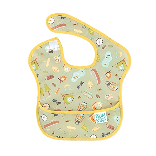 Bumkins SuperBib Baby Bib Waterproof Washable Fabric Fits Babies and Toddlers 624 Months  Always Hungry XOXO Hearts 3Pack