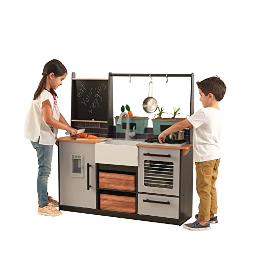 KidKraft Wooden Farm to Table Play Kitchen with EZ Kraft Assembly Lights  Sounds Ice Maker and 18 Accessories Gift for Ages 3 Amazon Exclusive