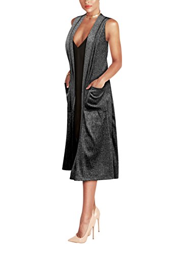 Womens SleevelessShortSleeve OpenFront Drape Cardigan by Hybrid  Co