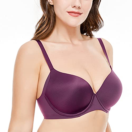 Wingslove Women39s Full Coverage Bra Smooth TShirt Plus Size Push Up Bra Underwire Lightly Padded Bra No Side Effects