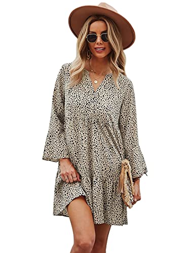 AnnaKaci Women Dress Casual Loose Flowy Swing Shift Dresses