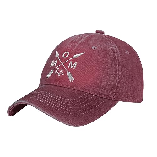 LOKIDVE Women39s Mom Life Dad Hat Embroidered Distressed Denim Baseball Cap